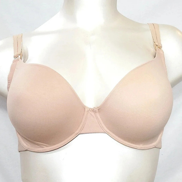 Gilligan & O'Malley Everyday Unlined Nursing Underwire Bra Honey‎ Beige NWT - Picture 2 of 8